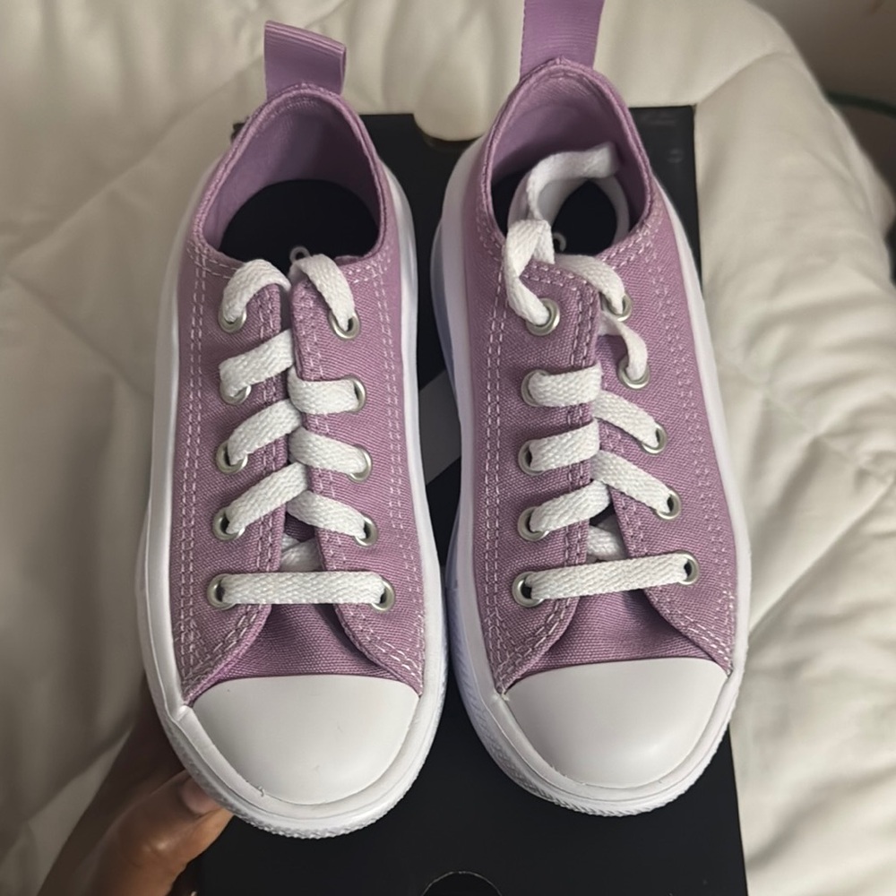 Converse Kids Sneakers - Lavender and White